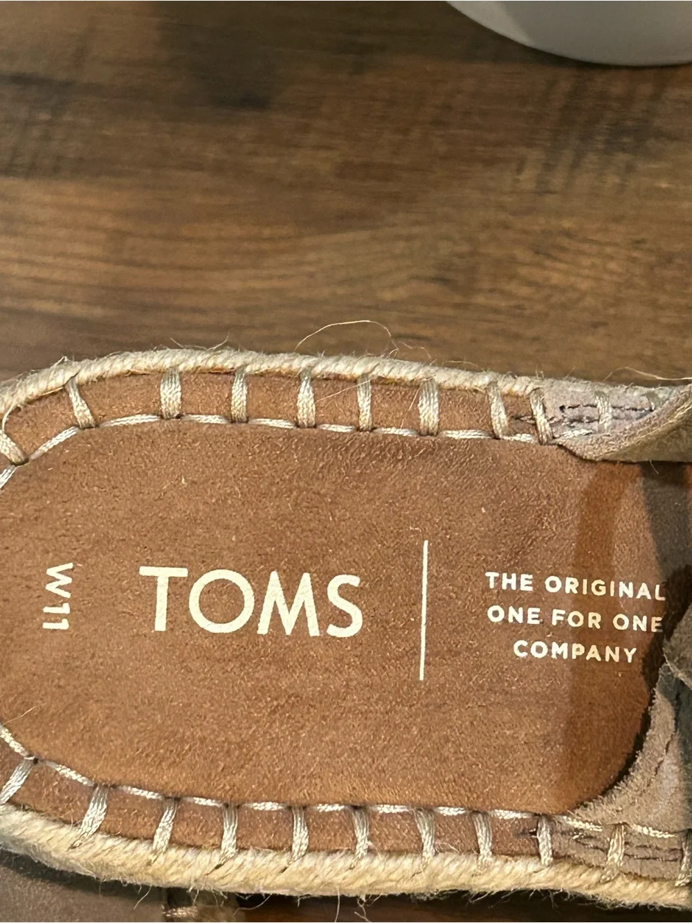 TOMS Women’s Taupe Suede Espadrille Wedge Sandals Size 11